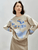 Crewneck Art Knit Sweater     Women’s Comfort knitted pullovers casual loose long sleeves dropped shoulders and rib banded cuffs Artistic Jacquard round ribbed band O-neck sweaters for woman in arprict coffee with multi graphic design Winter womens French look rib hem knit crew neck Jumpers #W43E56593