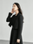 Crop Blazer   Women’s straight notched turn-down collar neck long sleeves with triple (3 three) button cuffs cropped single button blazers for woman Office Lady wfh workwear womens Spring outwear Fashion evening party petite-, tall-, plus-, size outerwear Jackets in black #151X57379