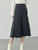 Classic Midi Skirt      Women’s vintage viscose blend knitted elegant pleated mid rise elastic waist solid simple A-line mid-calf midi-skirts for woman in Gray Fall Autumn Winter Spring womens fashion office lady wfh workwear style grey pleats  #W44Q57643