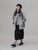 Woolen Midi Coat  Women's turn-down collar long sleeves contrast color lapel round neck patch pockets outwear coats for woman in Gray grey Outwear womens Fall Autumn Winter Spring Oddmaker Original Fashion Jackets Outerwear