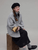 Woolen Midi Coat  Women's turn-down collar long sleeves contrast color lapel round neck patch pockets outwear coats for woman in Gray grey Outwear womens Fall Autumn Winter Spring Oddmaker Original Fashion Jackets Outerwear