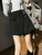 High Rise Mini Skort Shorts Skirt Women’s Fashion Front Love Metal Buttons Tweed Shorts for woman Vintage High Waist Woolen Casual Female Short Pants with flap pocket Womens Clothes petite-, tall-, plus-, size mini skirts in black