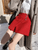 High Rise Mini Skort Shorts Skirt Women’s Fashion Front Love Metal Buttons Tweed Shorts for woman Vintage High Waist Woolen Casual Female Short Pants with flap pocket Womens Clothes petite-, tall-, plus-, size mini skirts in red
