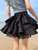 Lace Splicing Ballet Cake Fluffy Ruffled Skirt Sense Of Design Versatile High Waisted A Line Short ruffles mini Skirts for Woman in black Womens Spring Summer getaway holiday vacation fashion Lace Splicing Ballet Cake Fluffy Ruffled Skirt Sense Of Design Versatile High Waisted A Line Short ruffles mini Skirts for Woman in black Womens Spring Summer getaway holiday vacation fashion