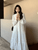 Women’s Lolita style niche design sensibility doll neck fairy tale long sleeves ruched Lace patchwork ruffled gowns dress for woman in white Womens elegant chic Spring Summer Fall Autumn Harajuku French look ruffles petite-, tall-, plus-, size fashion dresses