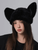 Women’s woman womens Kawaii Cat Ears Pullover Beanie Hat Cartoon Sweet Imitation Mink Melon Fur Bonnet Personalized Simple Autumn Fall Winter Spring Warm Beanies Hats in Black