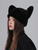 Women’s woman womens Kawaii Cat Ears Pullover Beanie Hat Cartoon Sweet Imitation Mink Melon Fur Bonnet Personalized Simple Autumn Fall Winter Spring Warm Beanies Hats in Black