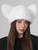 Women’s woman womens Kawaii Cat Ears Pullover Beanie Hat Cartoon Sweet Imitation Mink Melon Fur Bonnet Personalized Simple Autumn Fall Winter Spring Warm Beanies Hats in White