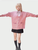 Women’s woman womens Japanese Anime JK High School GIRL Women Sailor Suits Uniform COSPLAY long sleeves V-neck patch pockets ribbed accent trim petite-, tall-, plus-, size pink Cardigan sweater LOVE LIVE  Himiko Toga  JKA3 Cardigans