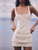 Women's woman womens petite size Square neck collar sleeveless tank straps Metal belt decoration belted pockets slim fit midi dress  Fashion summer dresses in white Women's woman womens petite size Square neck collar sleeveless tank straps Metal belt decoration belted pockets slim fit midi dress  Fashion summer dresses in white