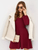 Women’s woman womens petite-, tall-, plus-, size Puff long sleeves elegant V-neck solid pleated folds streetwear clothing Spring Summer Fall Autumn Winter pleats bottomed midi Dresses Fashion Dress vestido in red