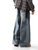 Men’s man mens tall-, plus-, size Japan Style Chic High Street y2k Oversize Baggy Denim Trousers Vintage mid-rise waist Wide Leg zipper fly Pants Daily Jeans Clothes Japanese Clothing in blue