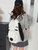 Cute Little Snoopy Dog Canvas Bapa Portable Travel Bag Korean Sle Student Bookbag Versatile Travel Bags backpacks in white with black accent