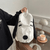 Cute Little Snoopy Dog Canvas Bapa Portable Travel Bag Korean Sle Student Bookbag Versatile Travel Bags backpacks in white with black accent