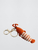 Cute Knitted Shrimp Cartoon Mini Hand Car Keyring Lovely Backpack Handbag Pendant Couple Keyholder Keychains Charm in orange white stripes
