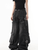 Women’s woman womens small-, tall-, plus-, size Hip Hop regular loose fit 8-Pockets zipper button-fly close belted distressed holed Baggy Gothic Denim holes Trousers Girl Full Length Cargo Pants Vintage Woman Clothing Streetwear Jeans Clothes in light washed black