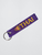 Thai Airways Keychain Embroidered logo with stainless steel silver metal clip Key Chain Airplane Keychains Flight Crew Pilot Aviation memorabilia in purple with yellow gold embroidery accent