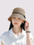Women's woman womens Washable Foldable Summer Sun Protection fashionable Wide Brim Casual Polyester Fiber Cap fisherman Hats in coffee brown