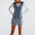 Women's woman womens petite-, tall-, plus-, size Street loose fit sleeveless tank straps Denim Overalls Waist Polyester Fiber No sleeves patch pockets shorts rompers Spring Summer Autumn Winter fashion in distressed light blue