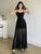 Women’s woman womens petite-, tall-, plus-, size Summer Style sleeveless Strapless spaghetti straps French look Spicy Girl Mesh Black Design High empire waist Quality Slimming Skirt Elegant Ankle-Length midi dresses
