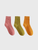 Women's woman womens 3 Pair 100% Cotton Solid Color Autumn Spring Soft Breathable crew socks (3-Pack) 3-Pair in  dusk pink, green, mustard yellow