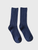Women‘s woman womens 1 Pair Japanese Retro ribbed Cotton Autumn Winter Knitting Solid Color Long mid-calf Korean Student Girls Stockings Loose Crew Socks (1-Pair) in blue