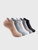 Genflex gender neutral genderful Unisex Men’s man mens Women’s woman womens 5 pairs of plus size mesh breathable running thin Sports fitness activewear flip easy heal lip grab helper aid ankle crew socks In multicolor colour 5-Pairs (5-Pack)