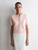Women’s woman womens petite-, tall-, plus-, size spring style Casual lightweight crewneck fashion Solid-color round polo crew neck rib band trim collar button-up half sleeves with ribbed cuffs and hem knitted cardigans in light pastel pink