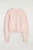 Women’s woman womens petite-, tall-, plus-, size spring style Casual lightweight crewneck fashion Solid-color round polo crew neck rib band trim collar button-up half sleeves with ribbed cuffs and hem knitted cardigans in light pastel pink