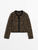 Women’s woman womens petite-, tall-, plus-, size spring style of American casual vintage brown leopard print soft waxy round neck long sleeves button-up close short lightweight coat cardigans in multi brown colors