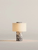 Luxury Bulgari Marble Table Lamp with Touch Switch USB Charging Bedroom Study Hotel Bar Bedside Background Cafe LED Desk Lights 25cm in Gray grey with off-white cream
