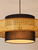 Handmade Japanese Vintage LED Pendant Lights Hand-Woven Rattan Hanging Chandelier Lighting Living Dining Room Restaurant Kitchen Pendant Lighting in dark brown beige