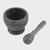 Kitchen Mortar Pestle Set Manual Plastic Garlic Grinder Spices Herbs Grinding Bowl Kitchen preparation gadget accessories Tool in speckled Gray grey