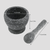 Kitchen Mortar Pestle Set Manual Plastic Garlic Grinder Spices Herbs Grinding Bowl Kitchen preparation gadget accessories Tool in speckled Gray grey