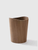 Garbage Can Waste Solid Wood Wastebasket Home Cleaning Tools Round Trash Office home Storage Baskets Bins 9L In dark brown natural  wood