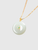 Natural White HeTian Jade Peace Pendant with 18K Gold Round Harmony Buckle Fortune Pendant Amulet Chain Necklace Certificate Trendy Jade Jewelry accessory Traditional South East Asian Fashion Jewellery accessories