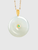 Natural White HeTian Jade Peace Pendant with 18K Gold Round Harmony Buckle Fortune Pendant Amulet Chain Necklace Certificate Trendy Jade Jewelry accessory Traditional South East Asian Fashion Jewellery accessories