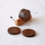 Wooden Snail Coaster Set 5-Piece Sets of 5 Wood Cup Mat Snail Shaped Decoration Heat Resistant Drink Coasters Home Desktop Decoration in natural brown color
