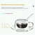 Transparent clear Glass Coffee Cup, Saucer and Spoon Set Handheld Double Wall Insulated Heat Resistant Drinking Glasses for Tea Latte Cappuccino cups