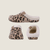 Men’s man mens petite-, tall-, plus-, size Kidmi Fashion Winter Fuzzy Garden Soft Waterproof indoor and outdoor Anti-skid House Fur  clogs Shoes in brown leopard print design