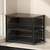Double Layer Microwave Stand Space Saving with Drawers Countertop Storage Rack Countertop Storage Laundry Machine Racks in black with dark brown