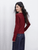 Women’s woman womens petite-, tall-, plus-, size Long Sleeves Fashion Bright Silk viscose Spring summer office wfh workwear Tees Basic crewneck Round O-Neck Bottom Top Clothing Casual T-shirts Clothes in wild vivid red