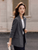 Women’s woman womens petite-, tall-, plus-, size gray Commuter charcoal Gray Blazer Spring Summer Fall Autumn wfh workwear Minimalist Casual Double-Breasted Daily Office Long Sleeves Blazers Outerwear Jackets in grey