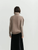 Turtleneck Rib Sweater in camel khaki beige color