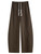 Women’s woman womens petite-, tall-, plus-, size Tie-Waist Bootcut, Elastic High rise Waist Flared Casual Trousers, Y2K Retro Loose Fit Lounge wear wide-leg Pants in brown