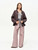 Women’s woman womens petite-, tall-, plus-, size 100% Cotton Bootcut, Elastic High rise Waist Flared Casual Trousers, Y2K Retro Loose Fit Lounge wear wide-leg Pants in pink