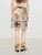 Women’s woman womens petite-, tall-, plus-, size French look artistic design with Welsh dragon from Wales High rise waist A-line Short Y2K Retro cartoon animal theme doodle drawing print Midi Skirts Office commute wfh workwear clothing in khaki beige with white