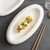 Oval Ceramic Plate Fish Plate Dessert Sushi Dish Serving Plates Double Layer Insulation Plates Molecular Cuisine Tableware
