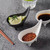 Ceramic Seasoning Four Legged Irregular scoop Soy Sauce Vinegar Dish Spice Caviar Dishes Cuisine Tableware Dishes in black, white