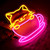 Coffee cup Kitty Cat Neon Sign for Bakery Dessert Shop Food Store Cafe Dimmable Neon Lights for Japanese Street Food Shop Restaurant Office Home Decor Aesthetics Draw Celebratory Gifts Lighting in multi color